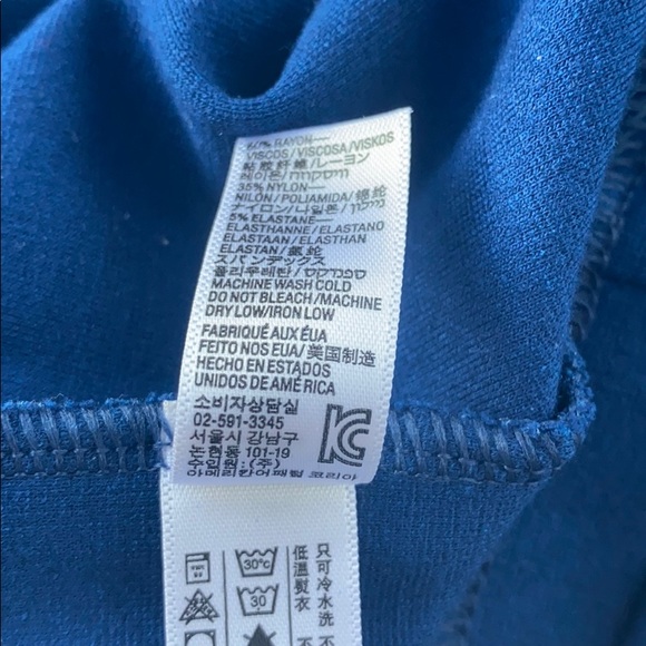 American Apparel Blue Ponte Knit midi skirt XS - Picture 9 of 10